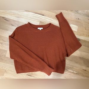 Burnt Orange Cropped Sweater